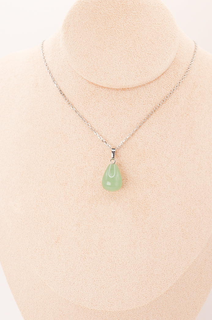 Pendentif | Goutte en Aventurine verte